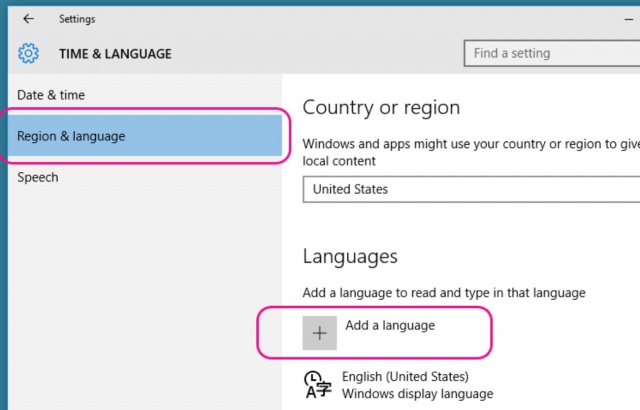 how to change to japanese applocale win 10