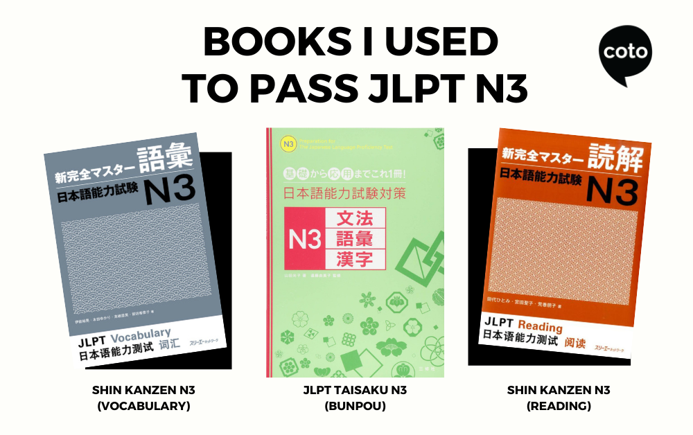 Books I Used to Pass JLPT N3