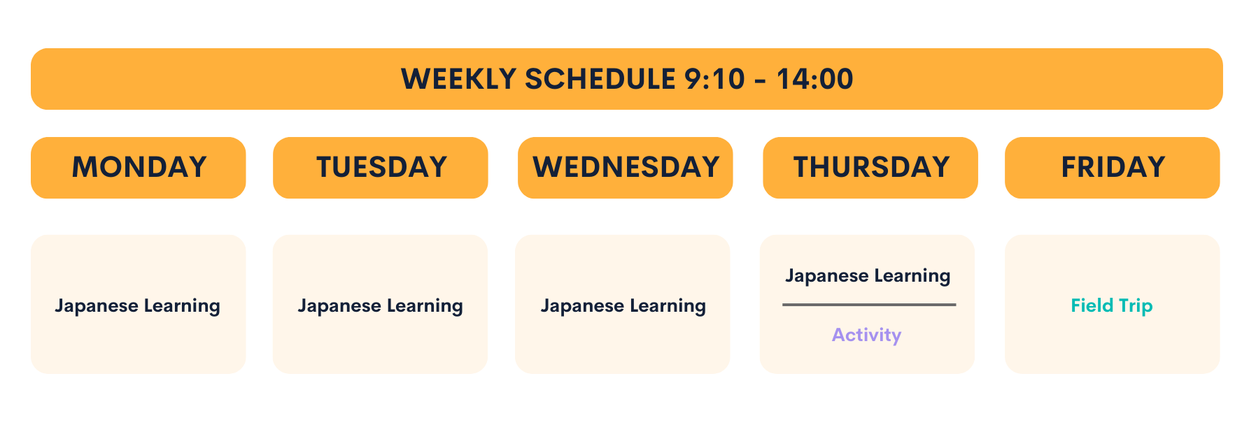 Kids Course Schedule Final