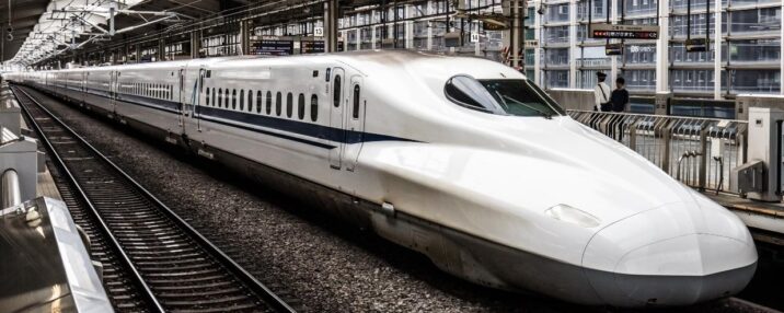 Shinkansen ready to leave the station