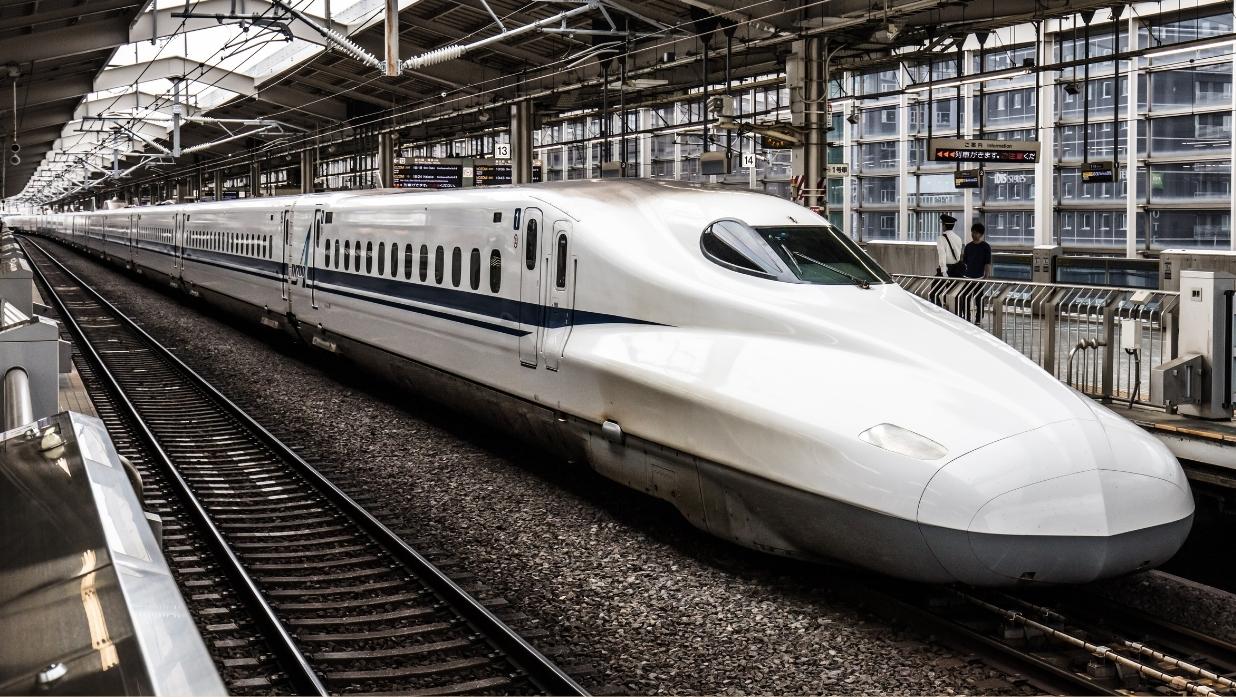 Shinkansen ready to leave the station
