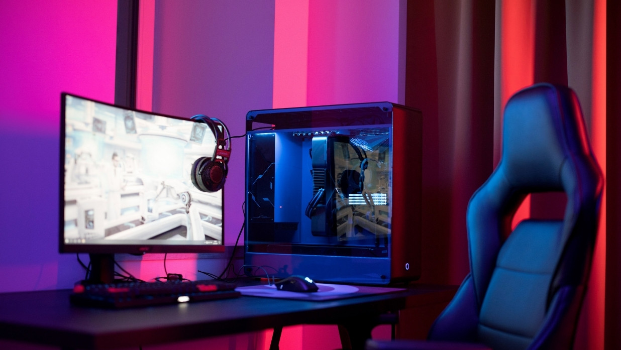 A gaming PC, gaming chair, and other accessories to make the perfect personal computer.