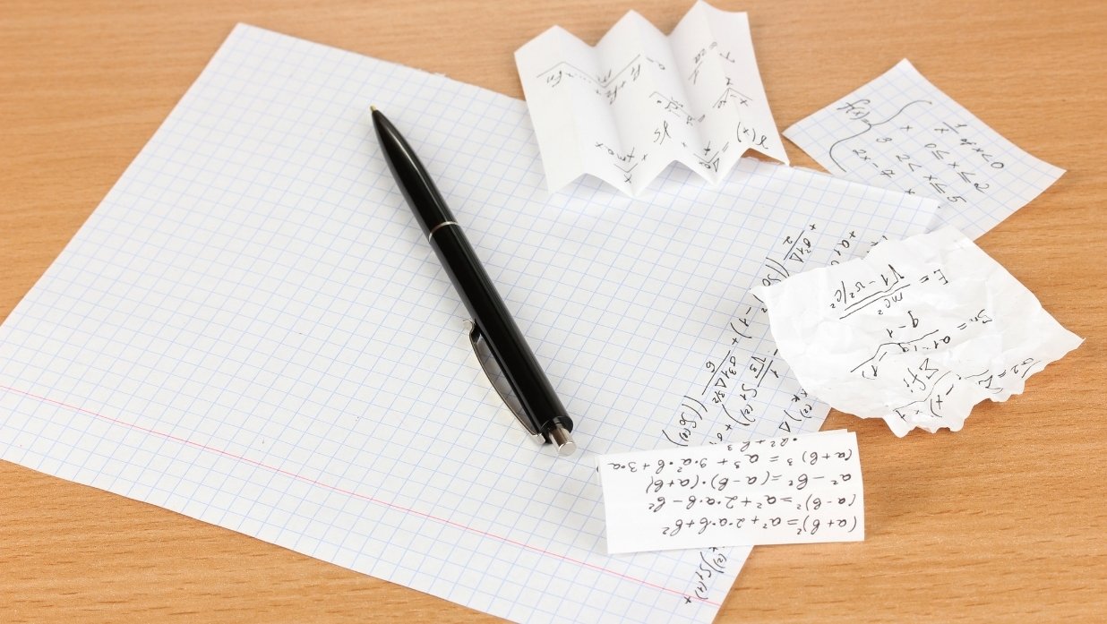 In the process of making a cheat sheet for an exam.