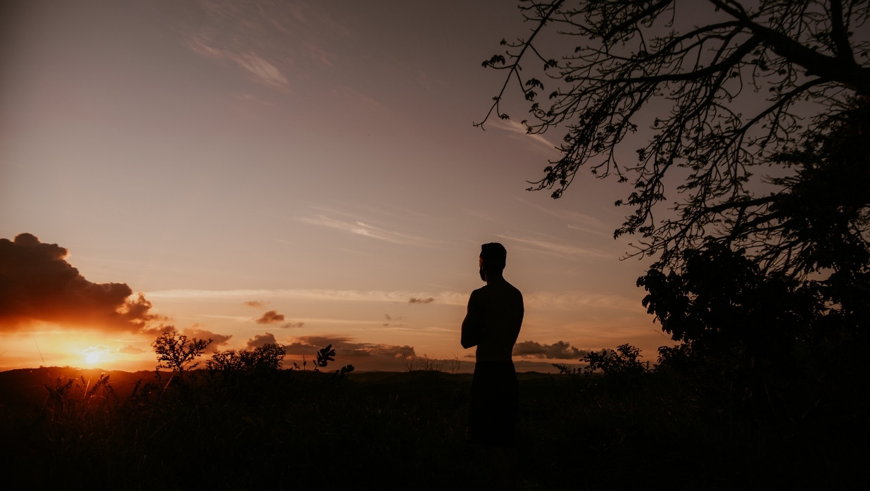 Man enjoying the scenery.