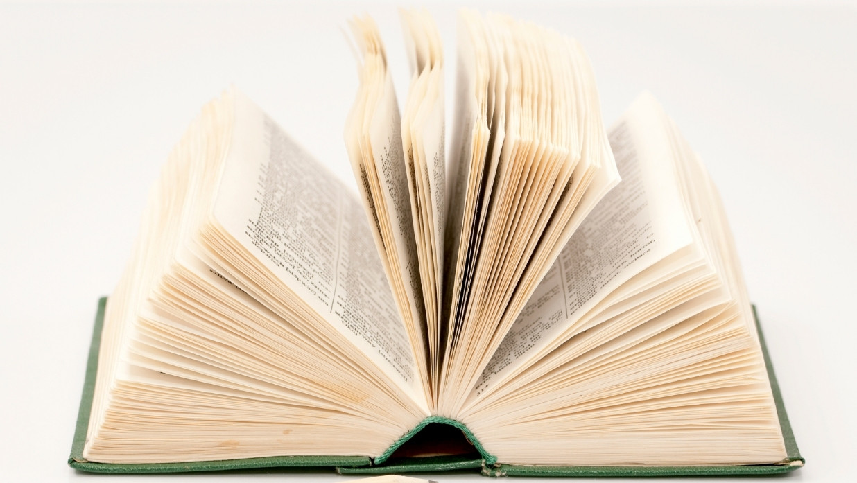 Picture of a dictionary opened