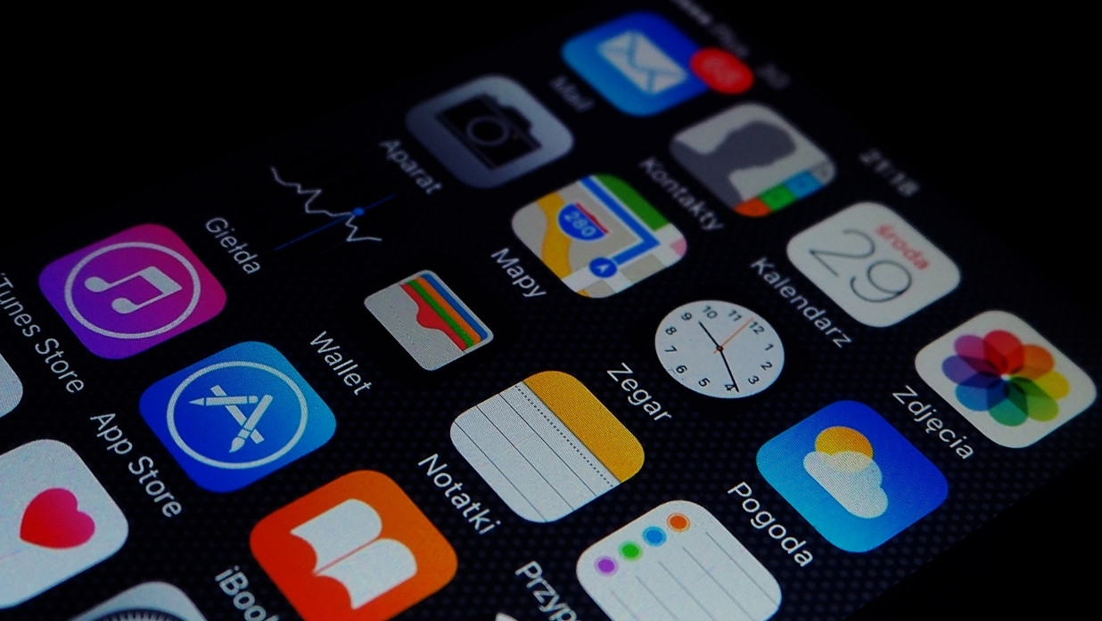 iPhone showing it's applications.