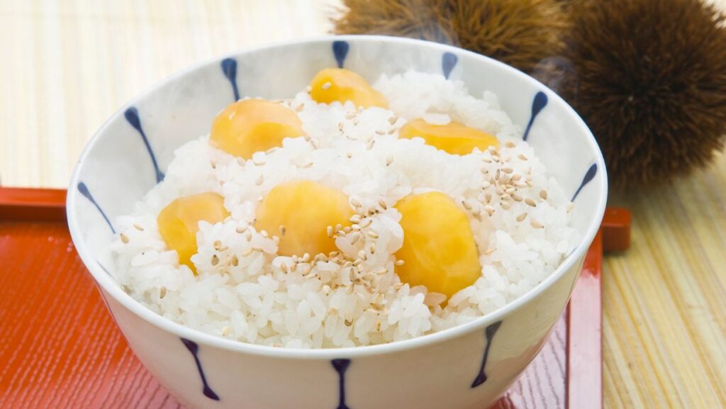 chestnut rice in japan for fall