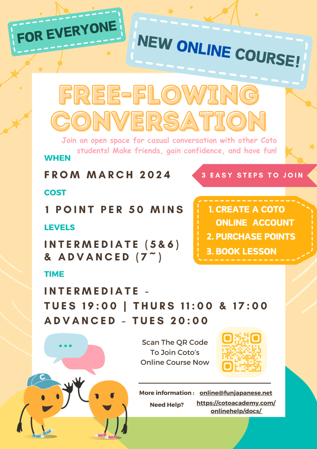 Coversation Flow New Coto Online Course: Free-flowing Conversation