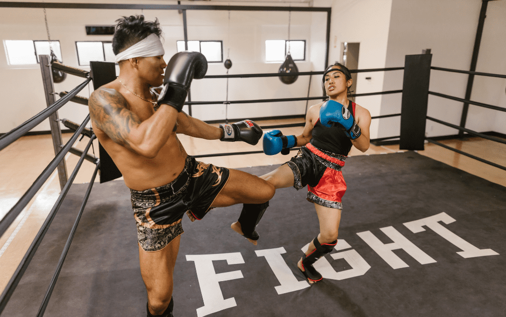 Practitioners displaying decent sparring etiquette when training combat sports in Japan