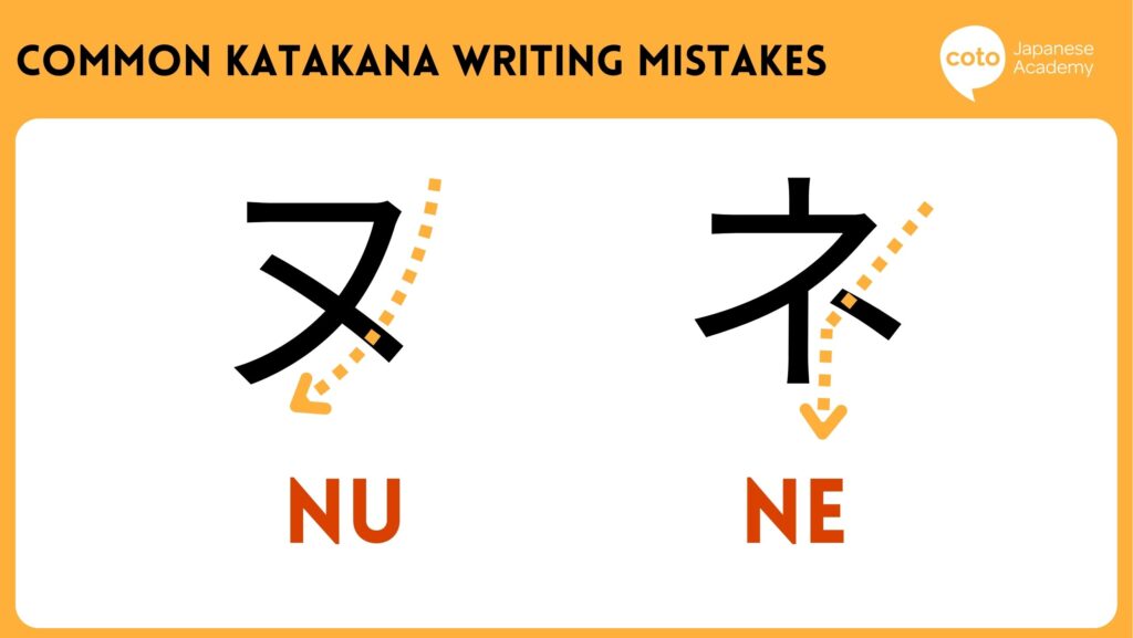 nu ne katakana