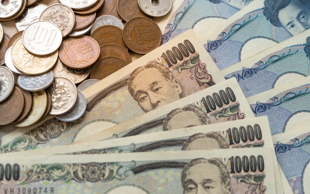 Image of the Japanese yen, of which its value somewhat reflects the growth of the Japanese economy