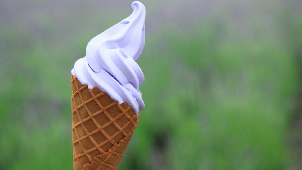 lavender ice cream in japan