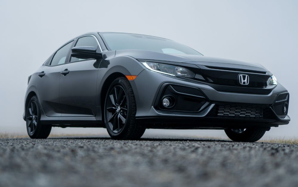 A Honda civic, which is an example of a medium car you can buy in Japan