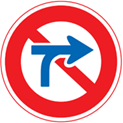 Japanese road sign indicating that no crossing permitted