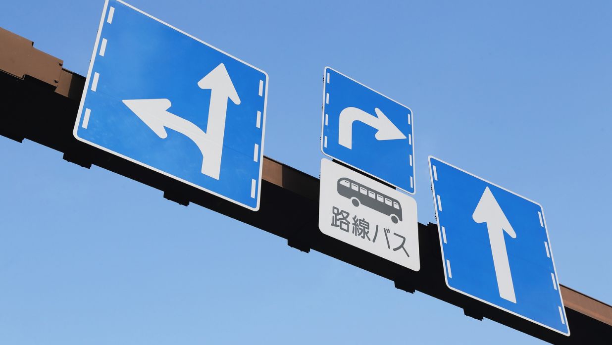 Japanese road and street signs