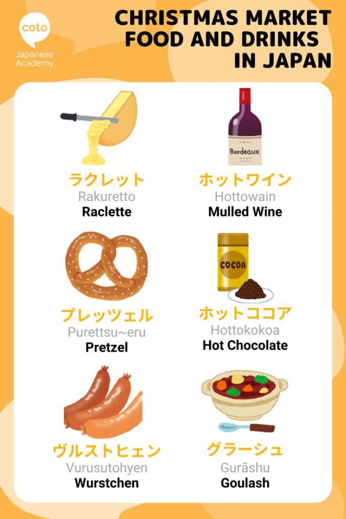 christmas market food in japan infographic