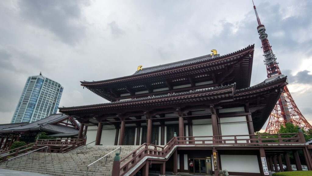 zozoji temple in minato ward